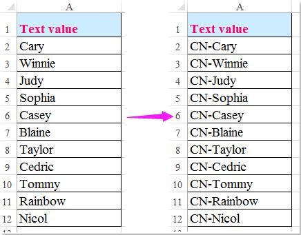 Hướng dẫn cách thêm văn bản vào đầu hoặc cuối các ô (cell) sử dụng công thức và mã VBA